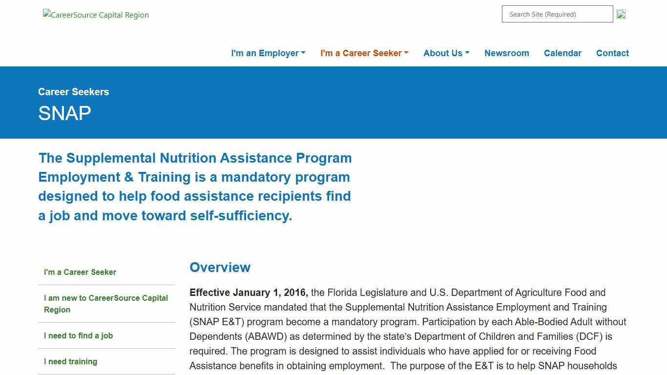 SNAP CareerSource Capital Region