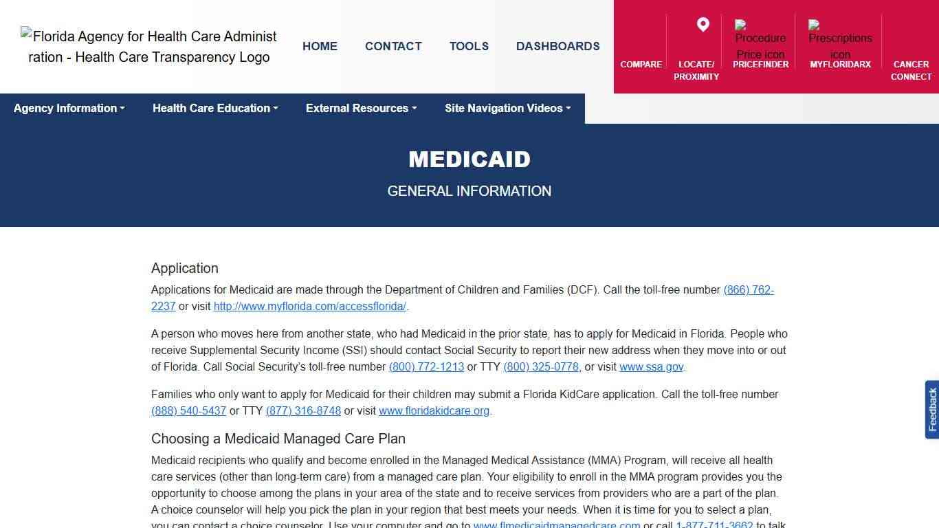 FloridaHealthFinder MEDICAID